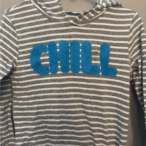 Carter's Gray and Blue Striped Hoodie